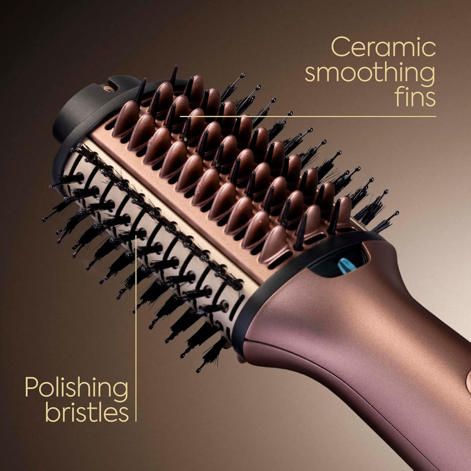 BaByliss Air Power Volume - 2-in-1 Hair Dryer and Styler, Wet and Dry Modes, Smoothing Blow Dryer Brush with 3 Temperature Settings, Ionic & Ceramic, Gold, AS95U : Amazon.co.uk: Beauty