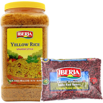 Iberia Yellow Rice 6.25lb. + Iberia Seda Beans 1.5 oz. : Everything Else