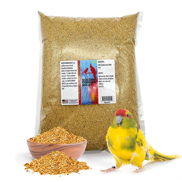 Morning Bird Golden German Millet – Bird Seed & Parakeet Food With Protein, Vitamin B & Fiber – Easy-To-Digest Millet Seed, Natural Food & Daily Nutrition Supplement For All Type Of Bird 9 Lbs