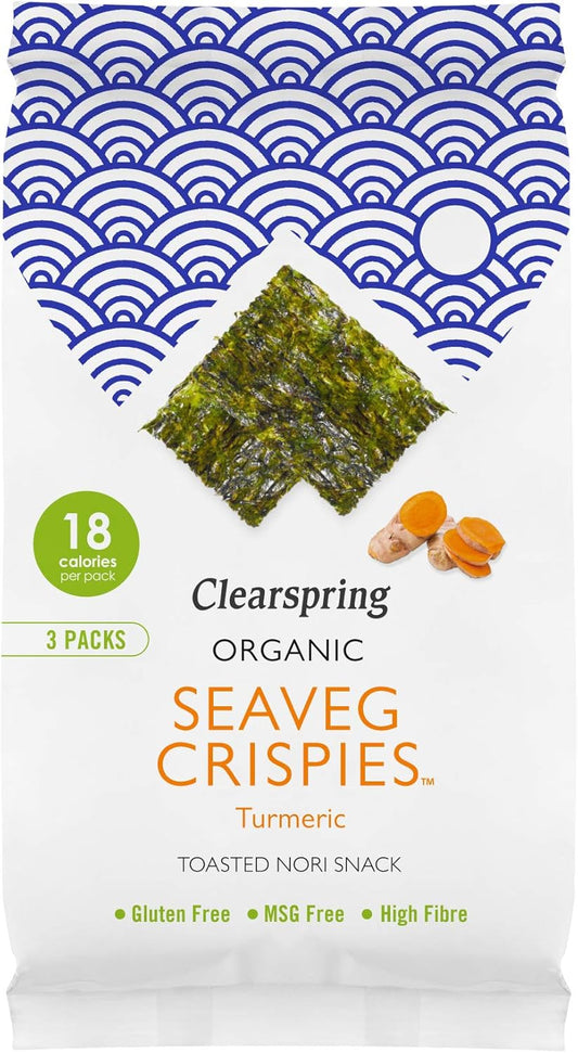 Clearspring | Seaveg Crispies - Turmeric | 8 x 4g : Amazon.co.uk: Grocery