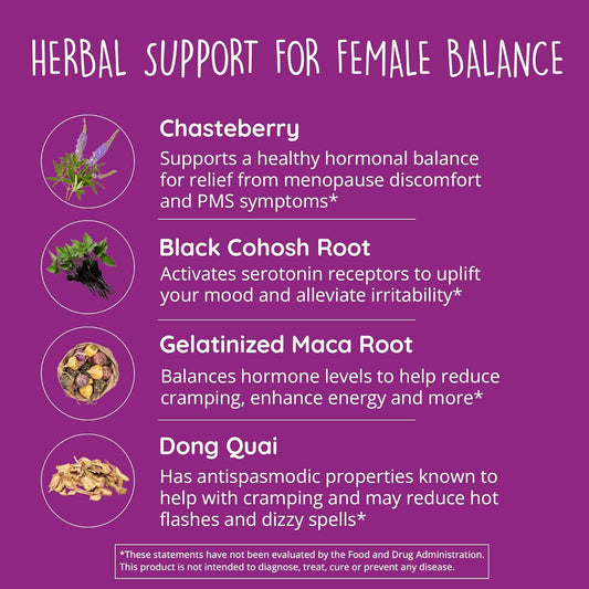 Go With The Flow Hormone Balance Supplement (60Ct) & Sea Moss Superfood Capsules (60Ct)
