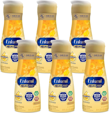 Enfamil NeuroPro Baby Formula, MFGM* 5-Year Benefit, Expert-Recommended Brain-Building Omega-3 DHA, Exclusive Immune Supporting HuMO6 Blend, Ready-to-Feed Infant Formula, Liquid, 32 Fl Oz (6 Count)