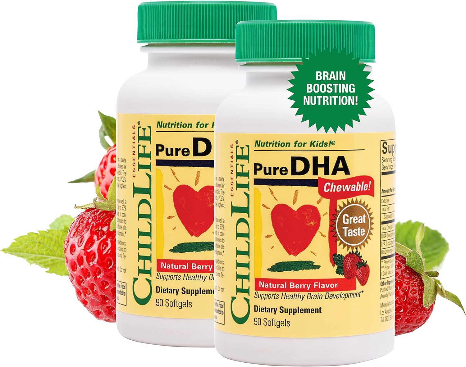 Child Life Pure DHA Dietary Supplement, 90 Soft Gel Capsules (Pack of