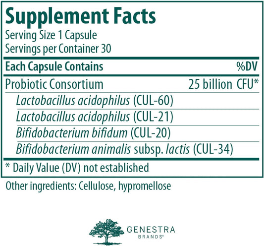 Genestra Brands Hmf Intensive | Four Strains Of Probiotics To Support Intestinal Health, Abdominal Comfort, And Healthy Microflora* | 30 Capsules