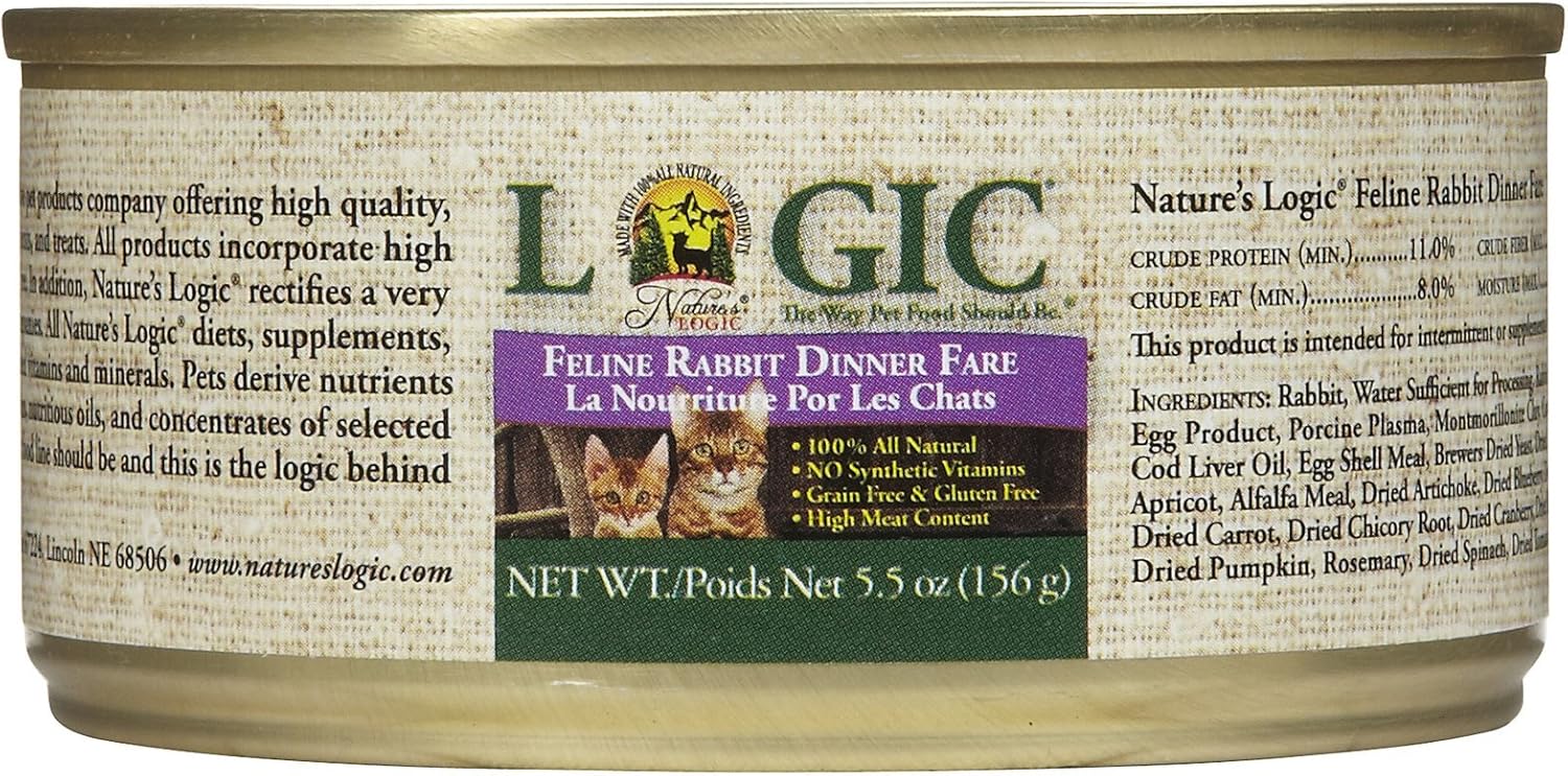 Natures Logic Nl00106 Rabbit Feast Canned Feline Food, One Size