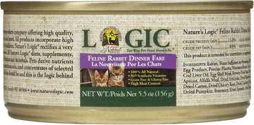 Natures Logic Nl00106 Rabbit Feast Canned Feline Food, One Size