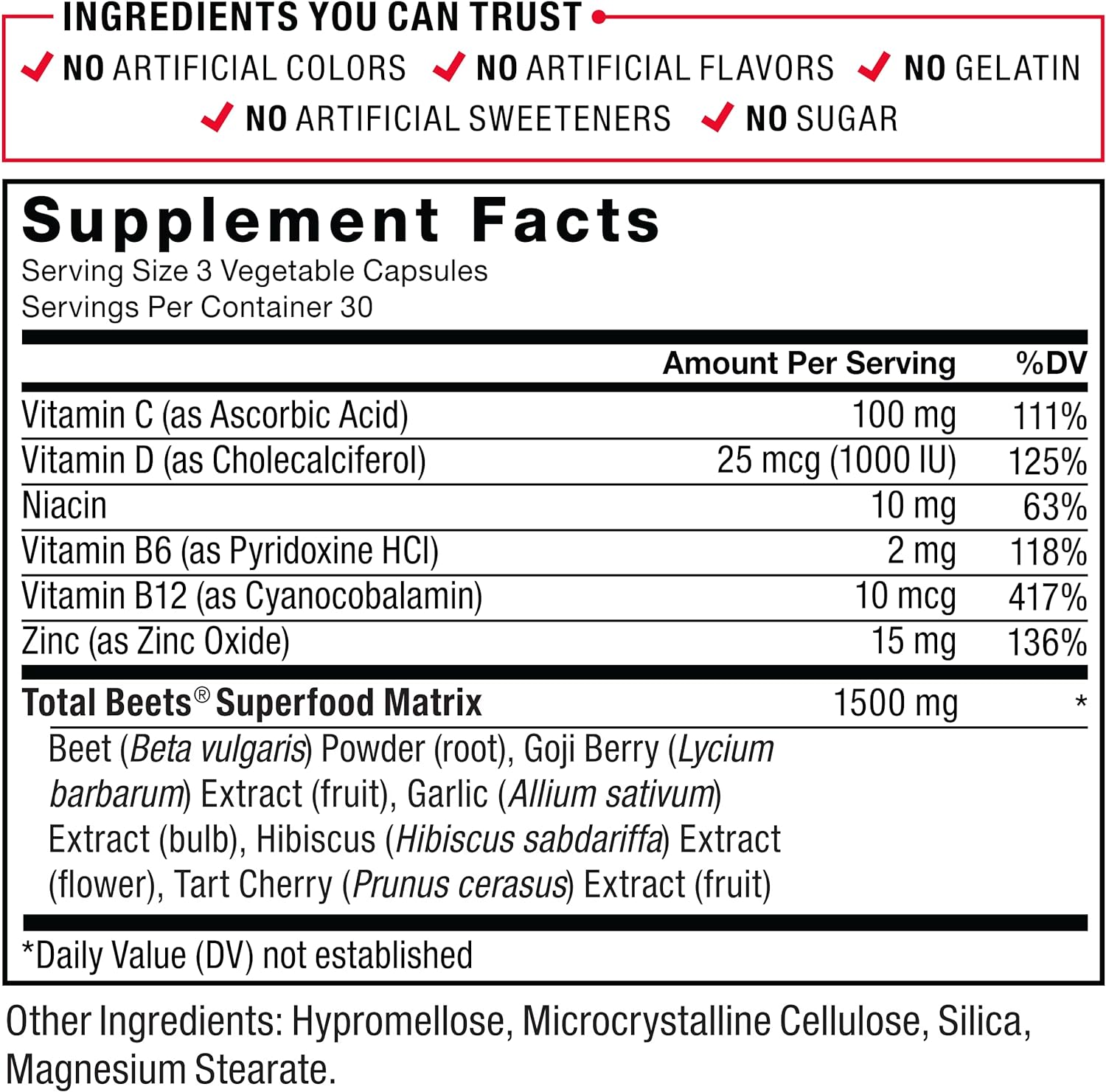 Force Factor Total Beets Beetroot Superfood Formula with Beet Root Powder, Beet Supplement with Vitamins, Minerals, and Antioxidants, Immune Support Supplement, 90 Vegetable Capsules : Health & Household