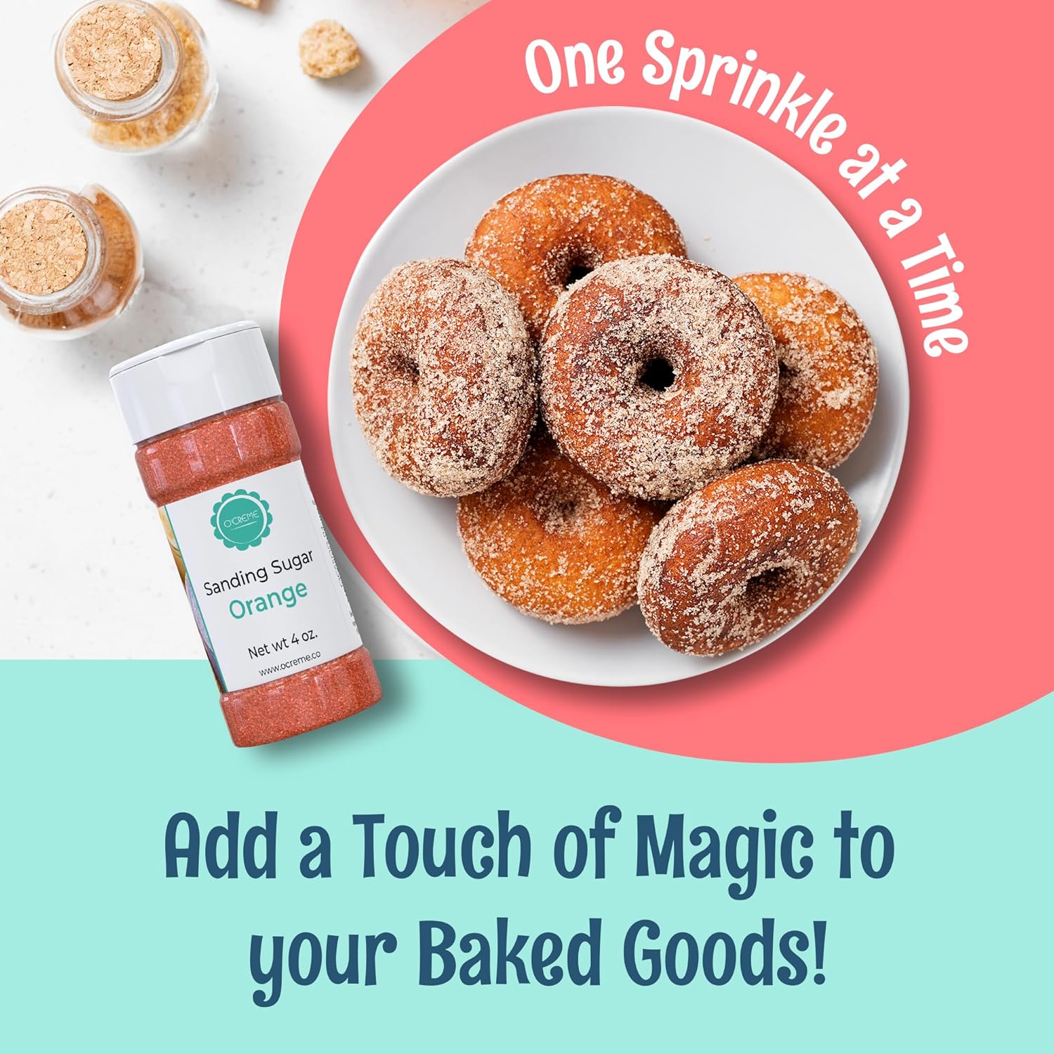 O’Creme Sanding Sugar For Cookie Decorating – Eye-Catching Golden Yellow Sugar Crystals For Unique Cake Toppings – Extra Sugar For Cake Toppings, Cupcakes And Cookies – Ideal Decoration Solution - 4 Ounce, Golden Yellow : Grocery & Gourmet Food