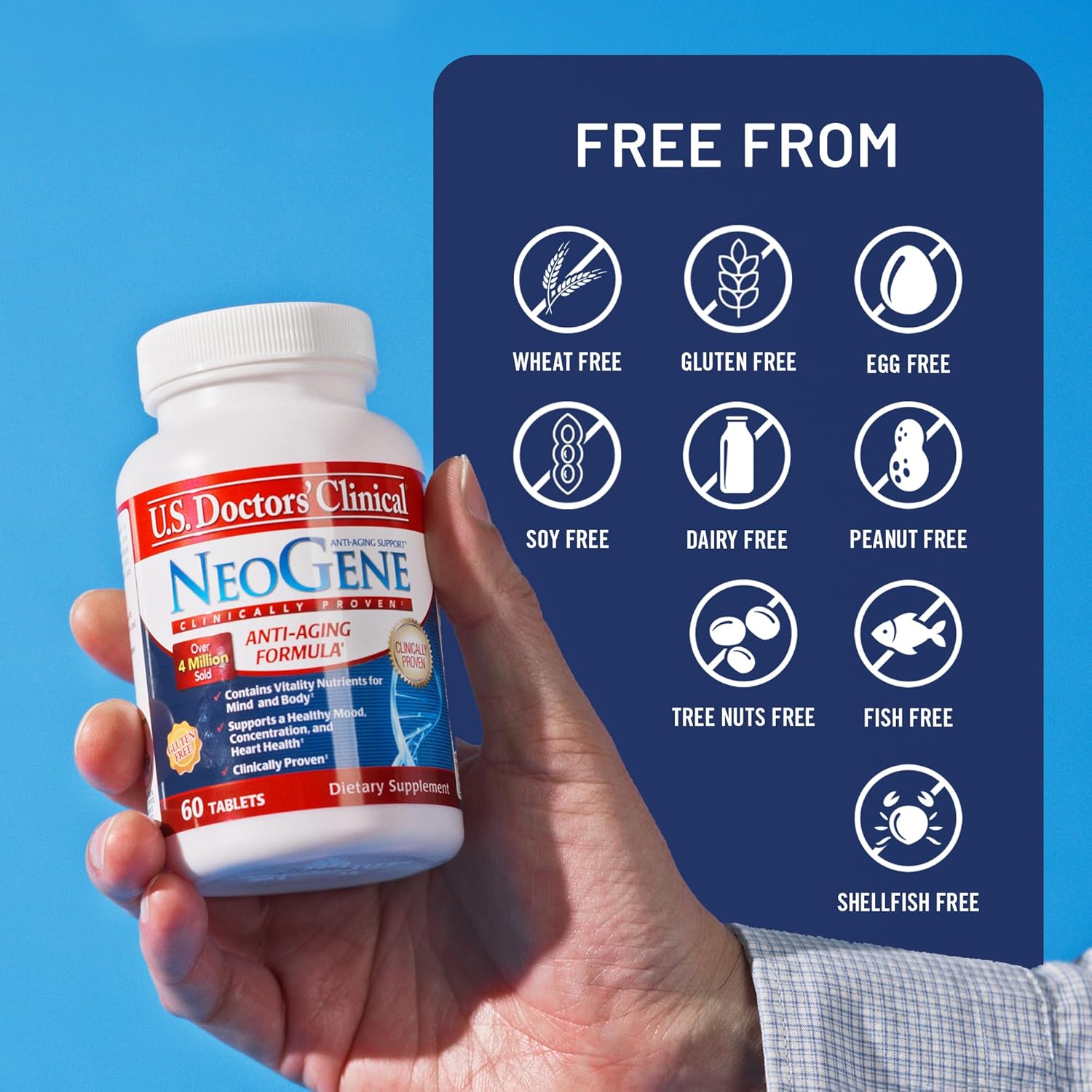 Buy U.S. Doctors’ Clinical Neogene (Formerly) Gh3 Clinically Proven Aging Support Supplement With Nutrients For Supporting Mood, Cognition, Heart Health, Antioxidant Support [1 Month - 60 Ct.] On  Free Shipping On Qualified Orders