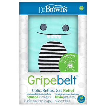 Dr. Brown's Gripebelt for Colic Relief,Heated Tummy Wrap,Baby Swaddling Belt for Gas Relief,Natural Relief for Upset Stomach in Babies and Toddlers,Blue Monster,3m+