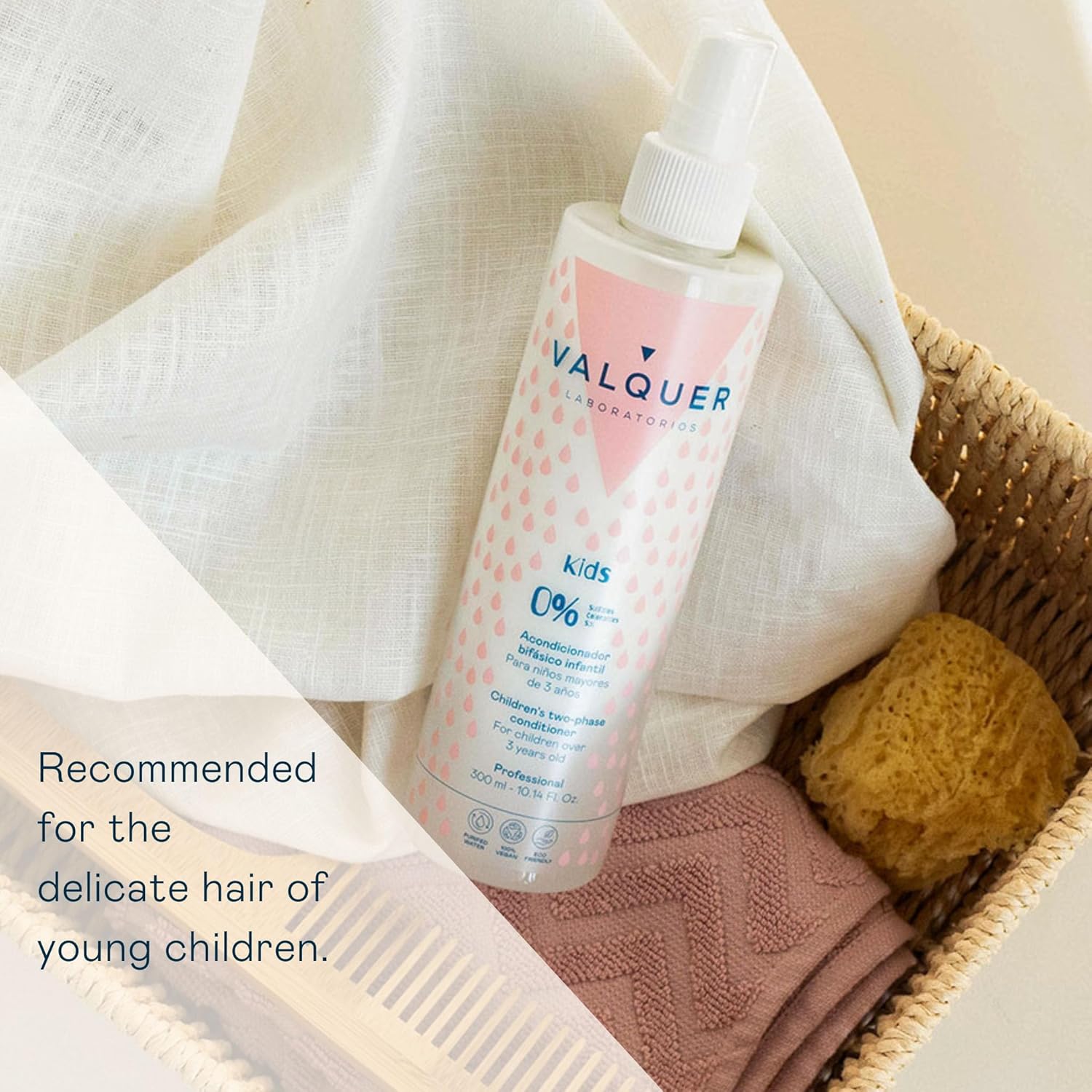 Valquer Formula Zero% Biphasic Leave-In Conditioner Spray for Kids. Conditions hair, providing softness, natural shine, and easy detangling. Ages 3+. 300 ml. : Amazon.co.uk: Beauty