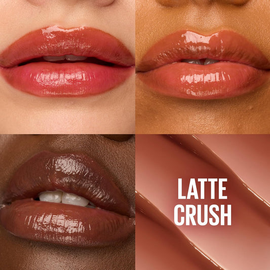 Maybelline Lifter Glaze Oil Balm With Hyaluronic Acid And Hydrating Oil Blend, Lip Balm With 24Hrs Of Smooth, Moisturizing Shine, Espresso Kiss (Sheer Deep Brown Nude)