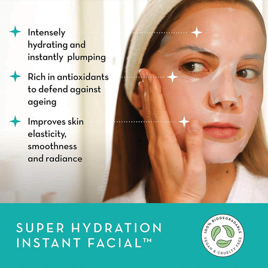 Seoulista Beauty Super Hydration Instant Facial Multipack – Award Winning - Beauty Face Masks With Hyaluronic Acid, Coconut – Natural Fibre Biocellulose Sheet Masks— Korean Beauty — 3-Pack