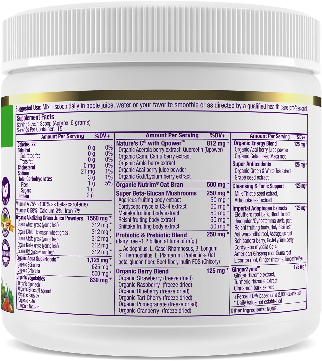 ORAC Energy Greens 15 SRV Trial Size New : Health & Household