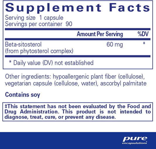 Pure Encapsulations Beta-Sitosterol | Supplement For Urinary Flow And Health* | 90 Capsules