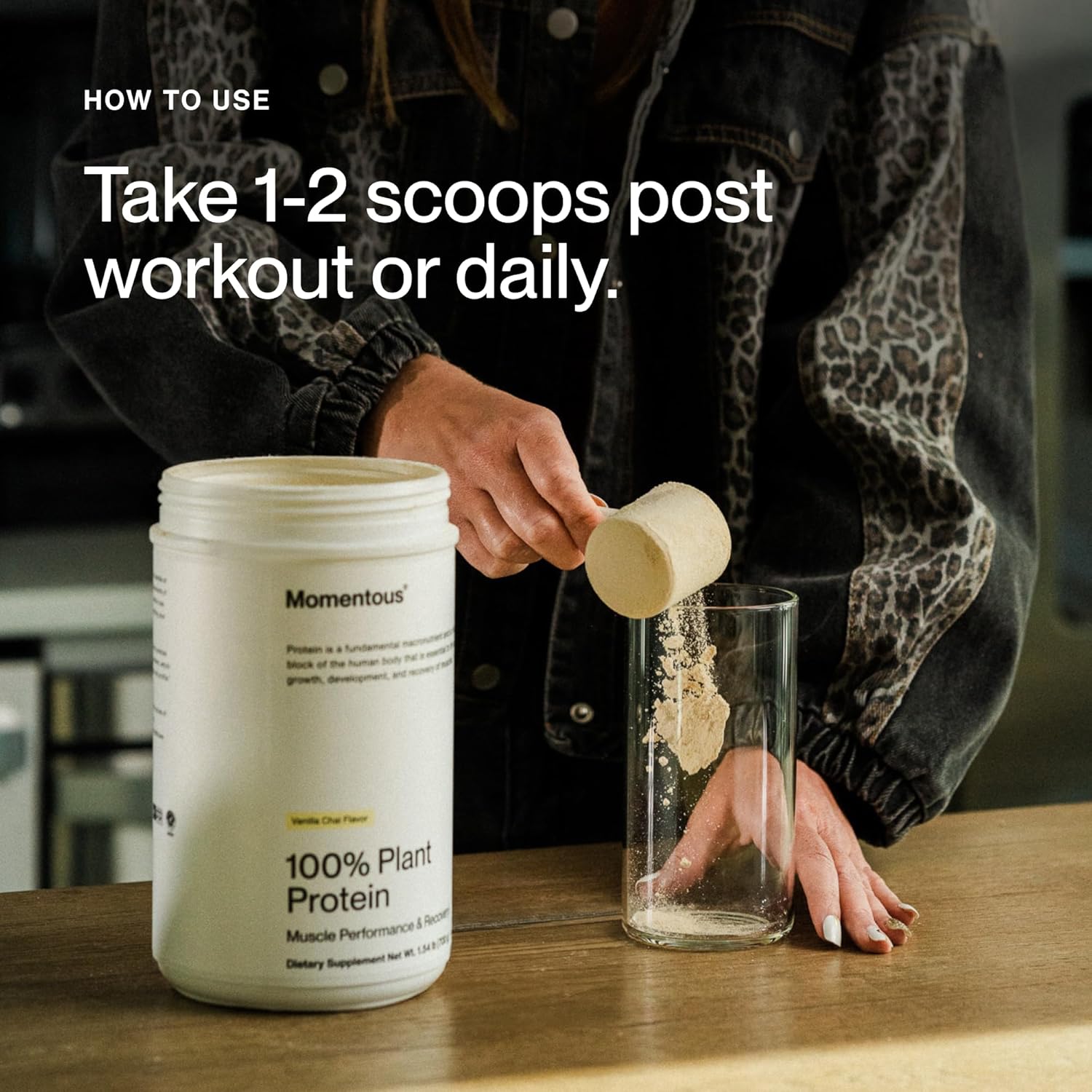 Momentous Vegan Protein Powder - 20 G Plant-Based Protein - Nsf Certified For Sport® - Gluten-Free - Non-Gmo - 22 Servings For Essential Everyday Use - Chocolate : Health & Household