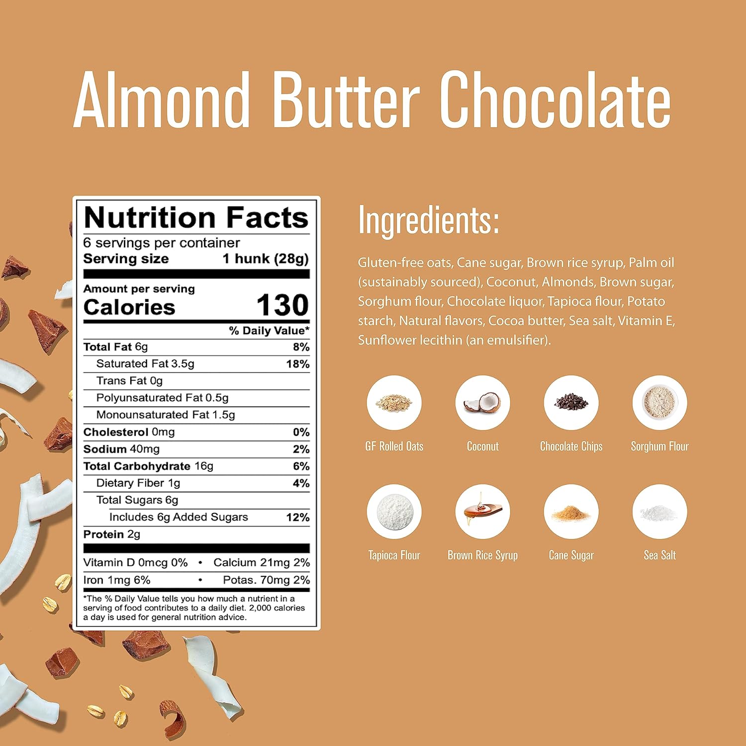 Heavenly Hunks Almond Butter Chocolate Chip - 6Oz Bag (6 Pack)