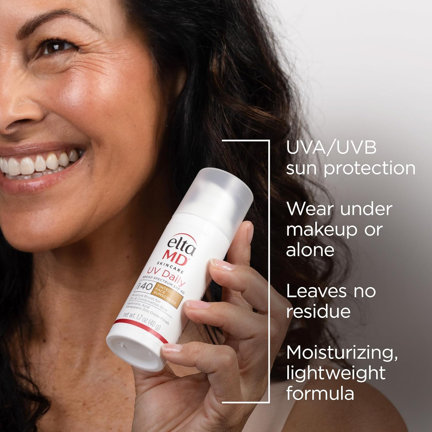 Eltamd Uv Daily Tinted Spf 40 Face Sunscreen Moisturizer With Zinc Oxide, Tinted Daily Face Moisturizer With Spf, Sunscreen For Dry Skin,1.7 Oz Pump : Beauty & Personal Care