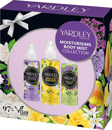 Yardley London Contemporary Classic Florals Fragrance Mist Collection, Featuring Timeless Floral Scents For A Refreshing And Long-Lasting Aroma 3X50Ml
