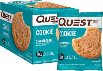 Quest Nutrition Snickerdoodle Protein Cookie, High Protein, Low Carb, Gluten Free, 12Count