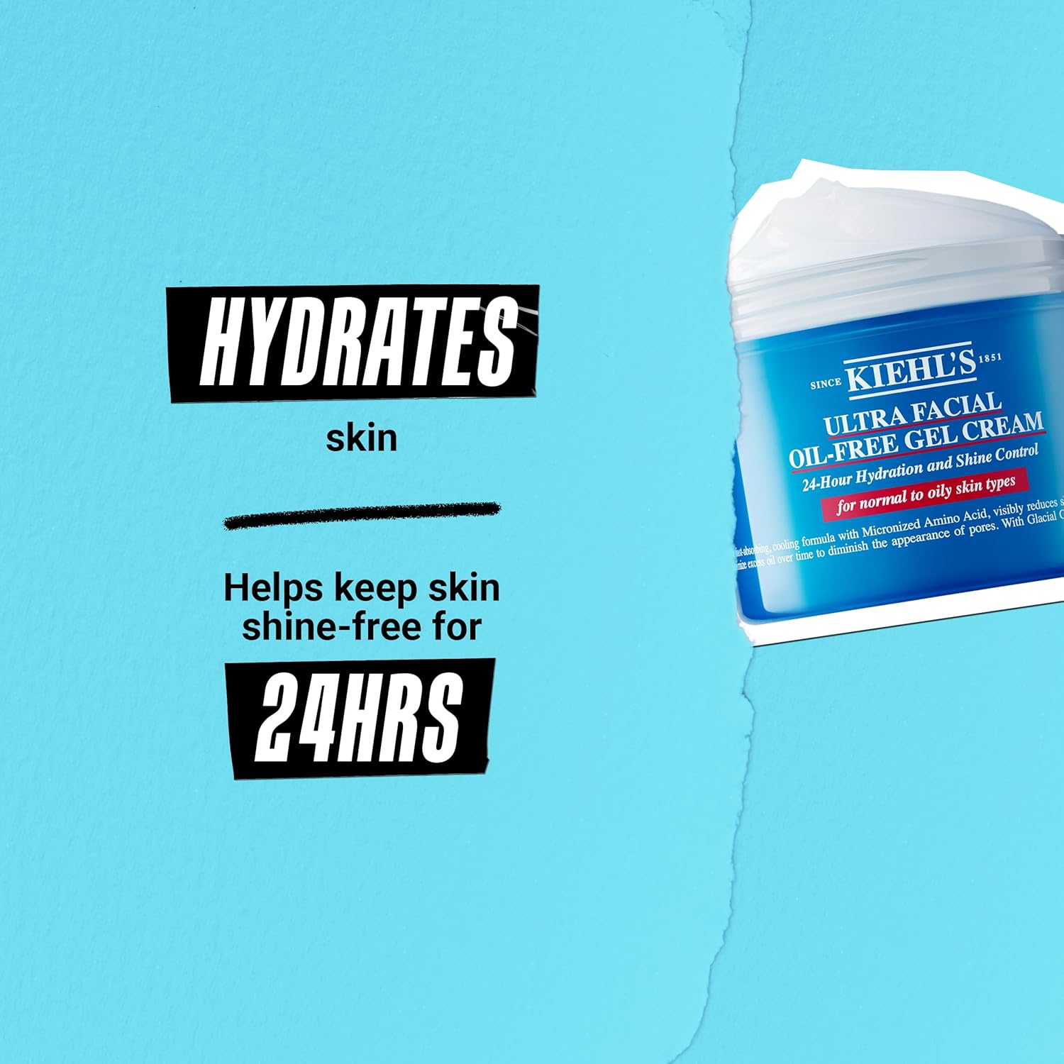Kiehl'S Ultra Facial Oil-Free Moisturizer, Shine-Reducing Gel Cream For Oily To Normal Skin, Hydrates Skin For 24 Hours, Visibly Minimizes Pores, Non-Comedogenic, Fragrance-Free - 4.2 Fl Oz : Beauty & Personal Care