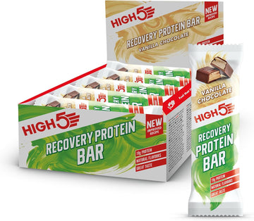 High5 Recovery Protein Bars - Post-Workout Carbohydrate & High Protein Bars With 1:1 Macro Ratio - Chocolate Protein Bars For Muscle Recovery & Repair (Double Chocolate, 12 X 50G Recovery Bars)