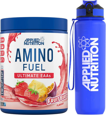 Applied Nutrition Bundle Amino Fuel 390G + Lifestyle Water Bottle 1000Ml - Amino Acids Supplement, Eaa Essential Amino Acids Powder, Muscle Fuel & Recovery (Candy Ice Blast)