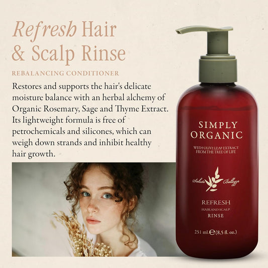 Made In Italy, All Natural Cruelty Free Hair Care For Women & Men, Hair Detox Clarifying Deep Conditioner Scalp Rinse, Rosemary, Sage & Olive Leaf Extract, Pump Not Included, 8.5 Fl Oz/251Ml, Refresh