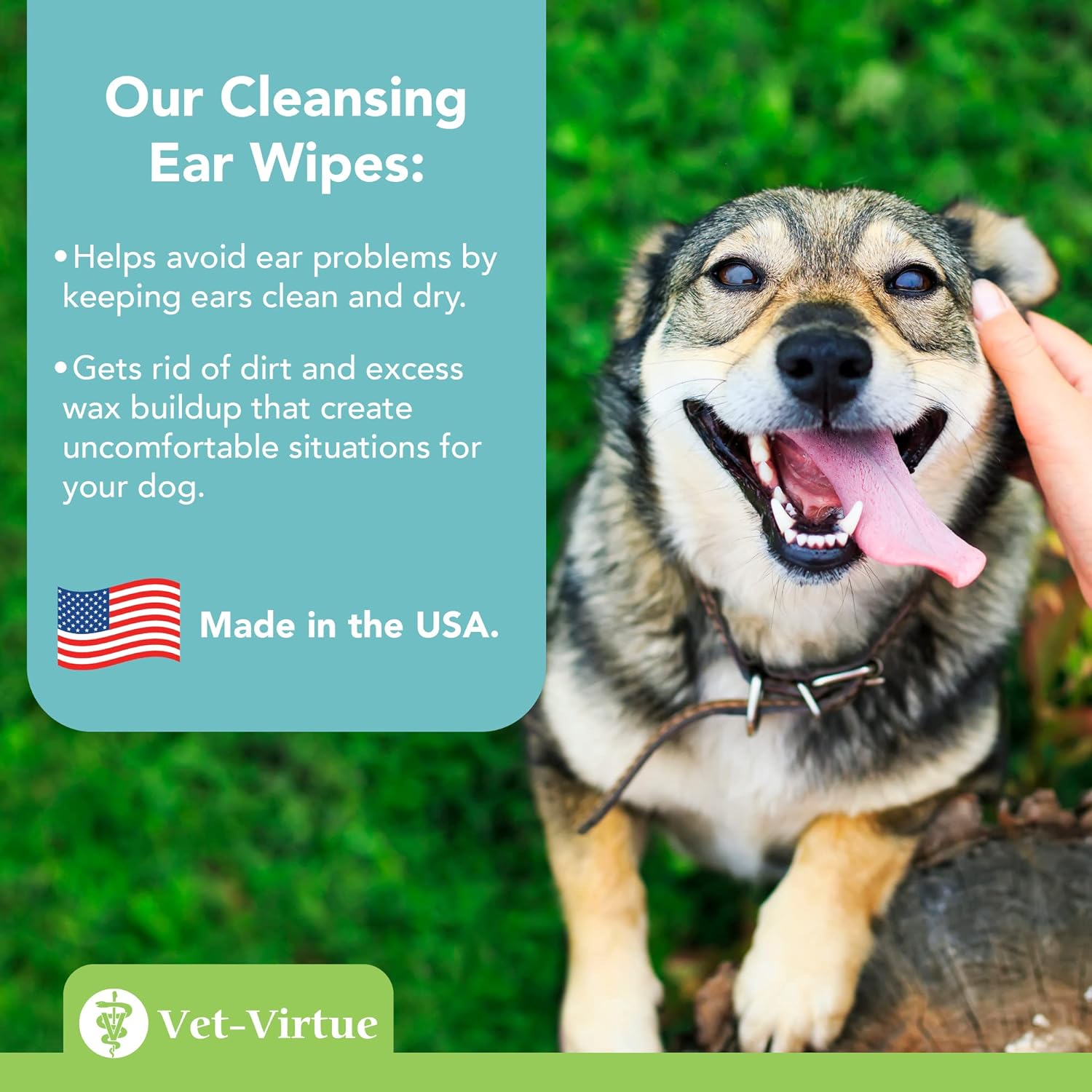 VET-VIRTUE Fragrance Free Ear Wipes for Dogs (2-Pack) : Pet Supplies