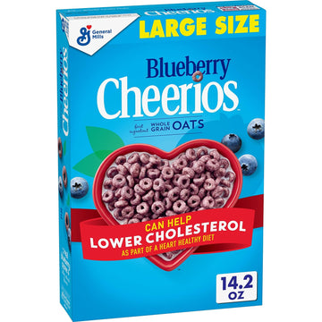 Blueberry Cheerios, Heart Healthy Cereal, Large Size, 14.2 OZ