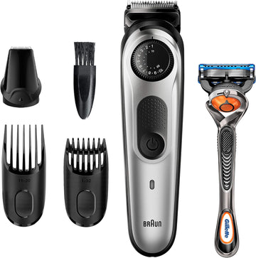 Braun Beard Trimmer Bt5260, Hair Clippers For Men, Cordless & Rechargeable, Mini Foil Shaver, Detail Trimmer With Gillette Proglide Razor