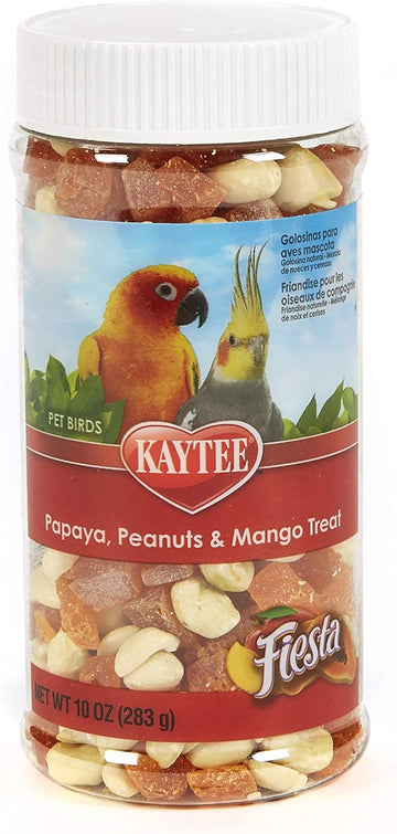 Kaytee Fiesta Papaya, Peanuts And Mango Treat For All Pet Birds, 10-Oz Jar