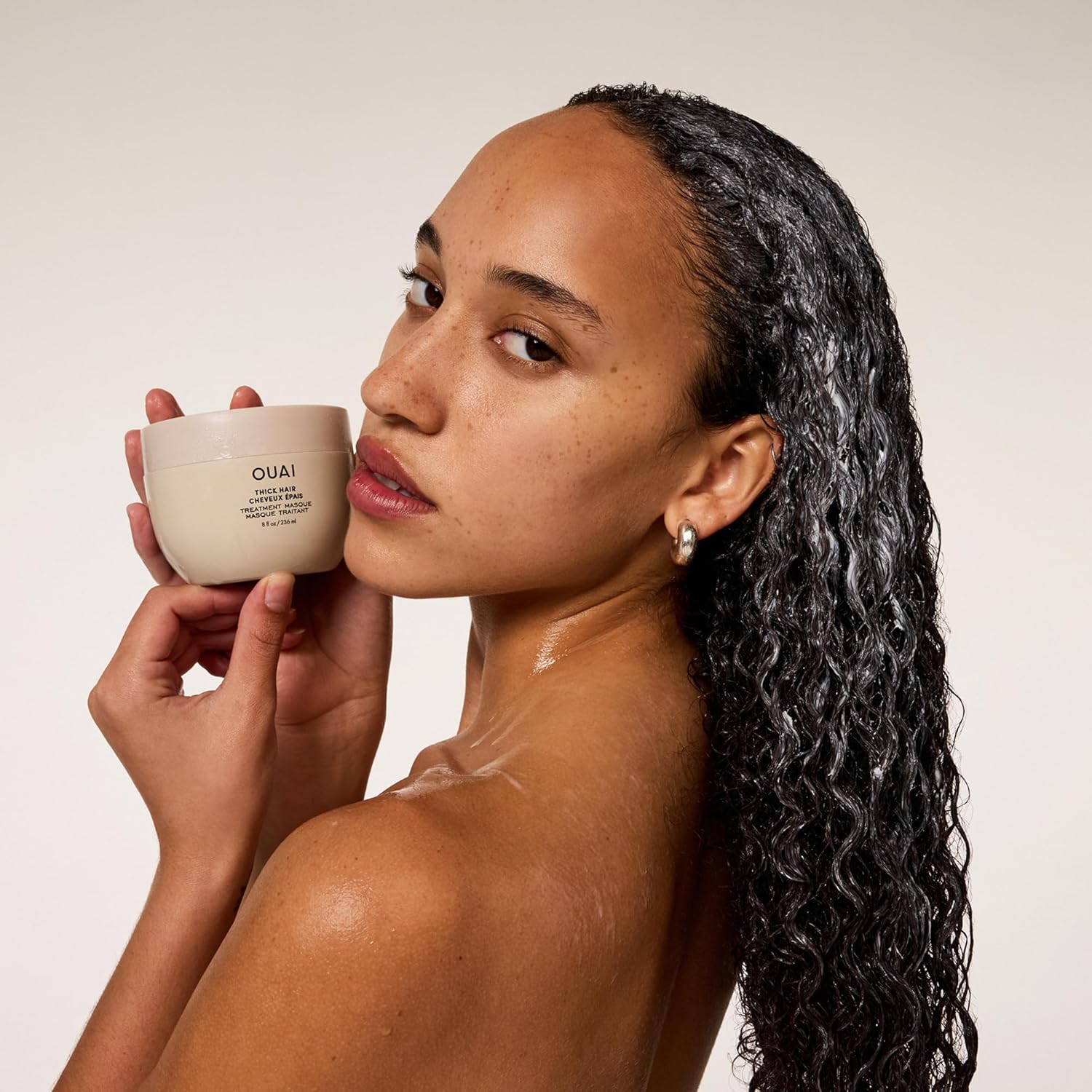 Ouai Fine To Medium Hair Treatment Masque Travel Size - Hair Mask For Hair Repair, Hydration And Shine - With Shea Butter, Keratin And Panthenol - Paraben, Phthalate And Sulfate Free Hair Care - 100Ml