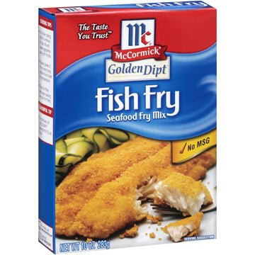 McCormick Golden Dipt Fish Fry Seafood Fry Mix, 10 oz (Pack of 8)