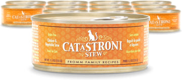 Fromm Cat-A-Stroni Chicken & Vegetable Stew Cat Food - Premium Wet Cat Food - Chicken Recipe - Case Of (12) 5.5 Oz Cans