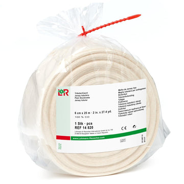 Lohmann & Rauscher Tg Cotton Stockinette, 12Cm X 25M, 100% Cotton Close-Weave Seamlessly Knitted Tubular Stockinette, Skin Friendly Protection, First Layer Of Multi-Layer Compression Bandaging