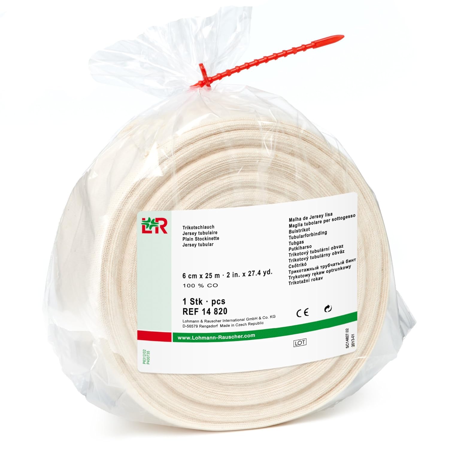 Lohmann & Rauscher Tg Cotton Stockinette, 6Cm X 25M, 100% Cotton Close-Weave Seamlessly Knitted Tubular Stockinette, Skin Friendly Protection, First Layer Of Multi-Layer Compression Bandaging : Industrial & Scientific