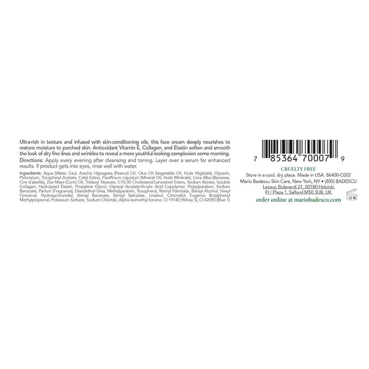Mario Badescu Night Cream Face Moisturizer, Nourishing Anti Wrinkle Face Cream, Infused With Vital Nutrients For Intense Hydration