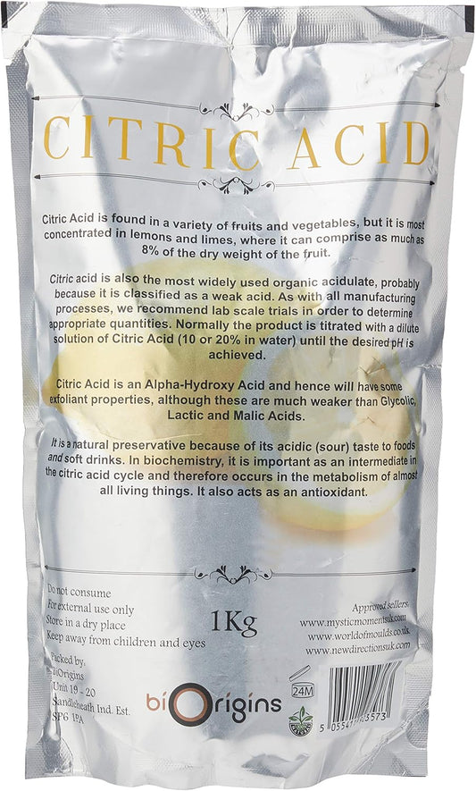 Mystic Moments | Citric Acid 250G Pure & Natural Vegan Gmo Free