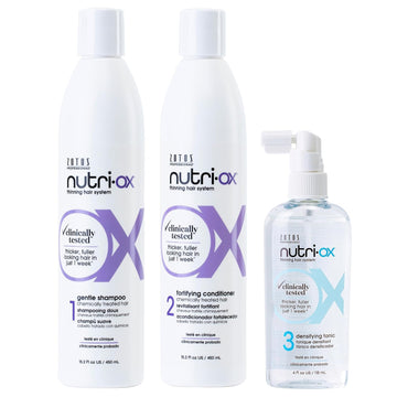 NUTRI-OX Gentle Shampoo Chemically-Treated for Colored Thinning Hair | Thicker, Fuller-Looking Hair | Clinically & Dermatologically Tested | Peppermint | Color-Safe