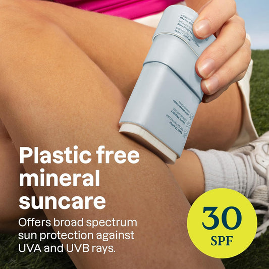 Attitude Mineral Sunscreen Face Stick For Sensitive Skin, Spf 30, Ewg Verified, Plastic-Free, Broad Spectrum Uva/Uvb Protection With Zinc Oxide, Dermatologically Tested, Vegan, Unscented, 0.7 Ounce