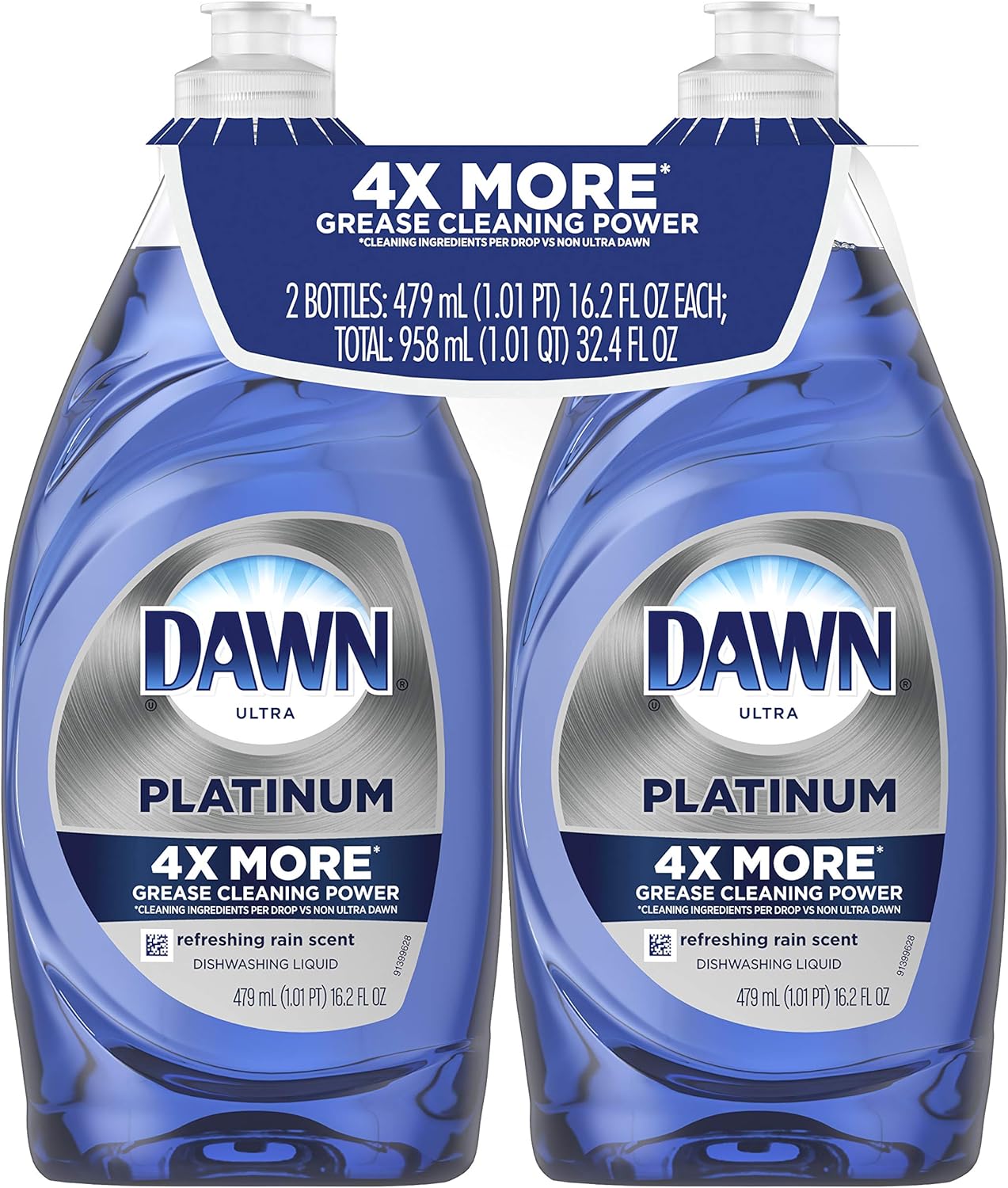 Dawn Platinum Dishwashing Liquid Dish Soap, Refreshing Rain, 16.2 Fl Oz (Pack of 2)