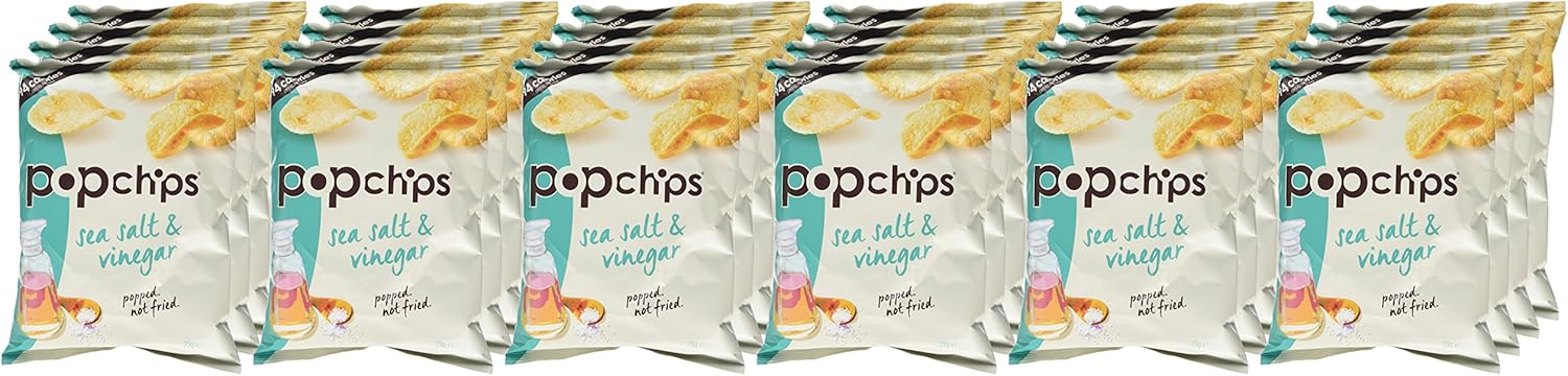 Popchips Sea Salt And Vinegar Potato Chips 23 G (Pack Of 24)