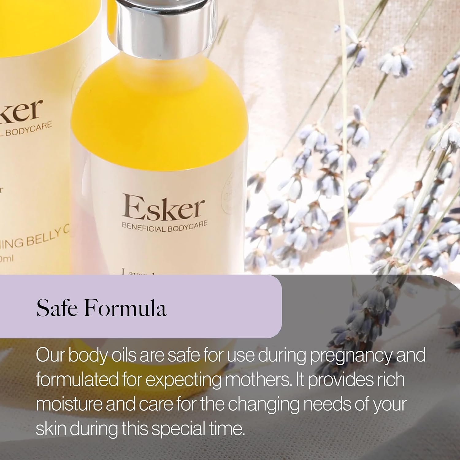 Esker Natural Uplifting Belly Oil | (4.0Oz) | Plant-Based Formulated With Antioxidants Promoting Deep Hydration And Cell Regeneration | Skin Stays Nourished And Resilient During Pregnancy : Everything Else