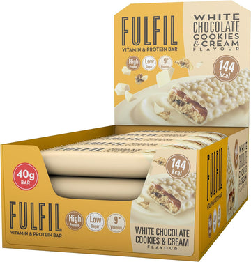 Fulfil Vitamin And Protein Bars (15 X 40G Bars) — Chocolate Salted Caramel Flavour — 15G High Protein, 9 Vitamins, Low Sugar
