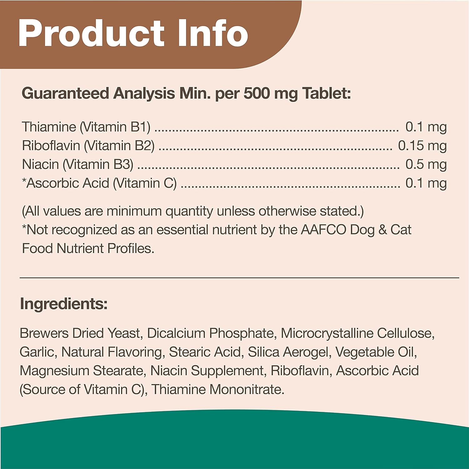 NaturVet Brewers Dried Yeast Formula with Garlic Flavoring Plus Vitamins for Dogs and Cats, Chewable Tablets, Made in The USA with Globally Source Ingredients 100 Count : Pet Antioxidant Nutritional Supplements : Pet Supplies