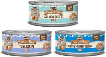 Merrick Purrfect Bistro Grain Free Wet Cat Food Variety Pack Seafood Recipes - (Pack Of 1) 8.25 Lb. Cans