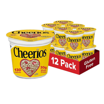 Original Cheerios Heart Healthy Cereal Cup, 1.3 OZ Single Serve Cereal Cup (Pack of 12)