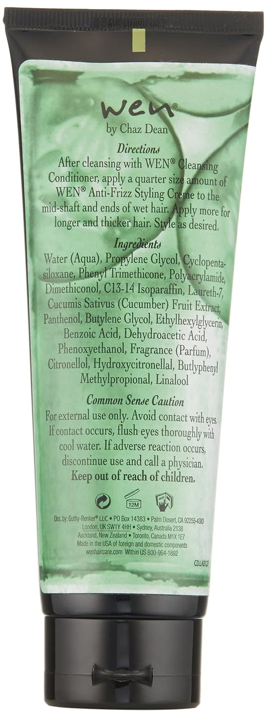 Wen By Chaz Dean Anti-Frizz Styling Creme, Cucumber, 4 Fl Oz : Beauty & Personal Care