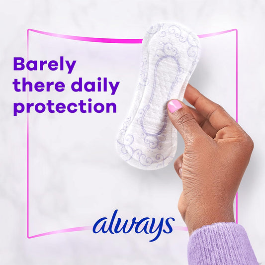 Always Radiant Daily Feminine Panty Liners For Women, Regular Absorbency, Unscented, 96 Count(Pack Of 1)